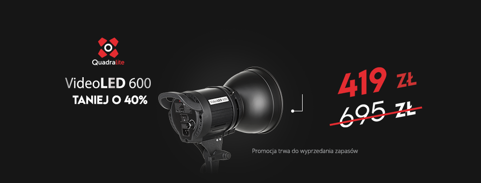 Promocja Quadralite – lampa VideoLED 600 teraz 40% taniej!