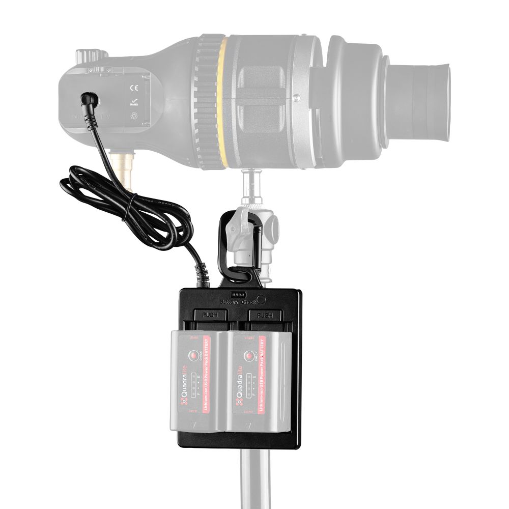 Quadralite Adattatore batteria (2x NP-F) per SVL
