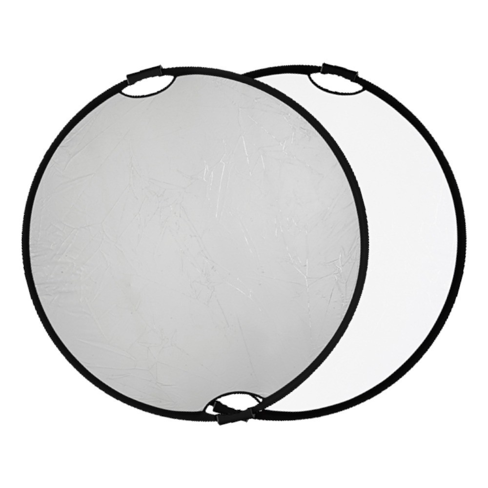Quadralite Blenda z uchwytem srebrno-biała 60 cm