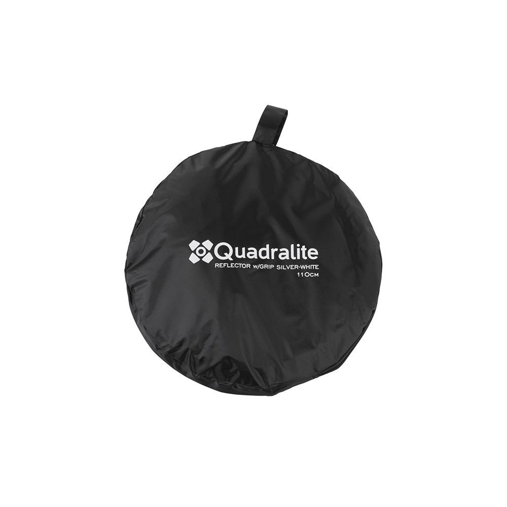 Quadralite Silber/Weiß-Reflektor mit Halter 60 cm