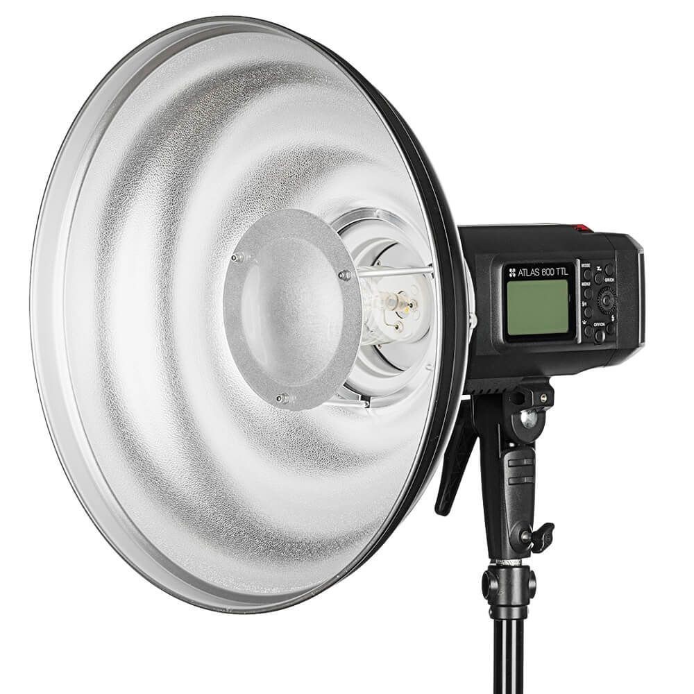 Quadralite Wave Beauty Dish srebrny 55